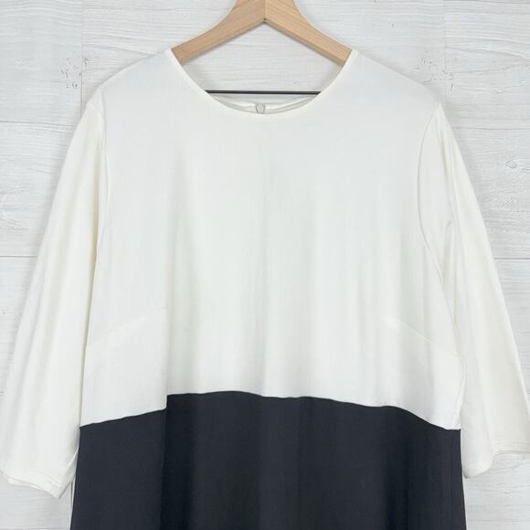 J.Jill x Christian Siriano Midi Dress 3X Embroidered Ponte Knit Preppy Feminine - Picture 4 of 16